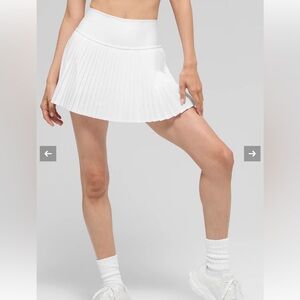 ALO White Grand Slam Tennis Skirt
